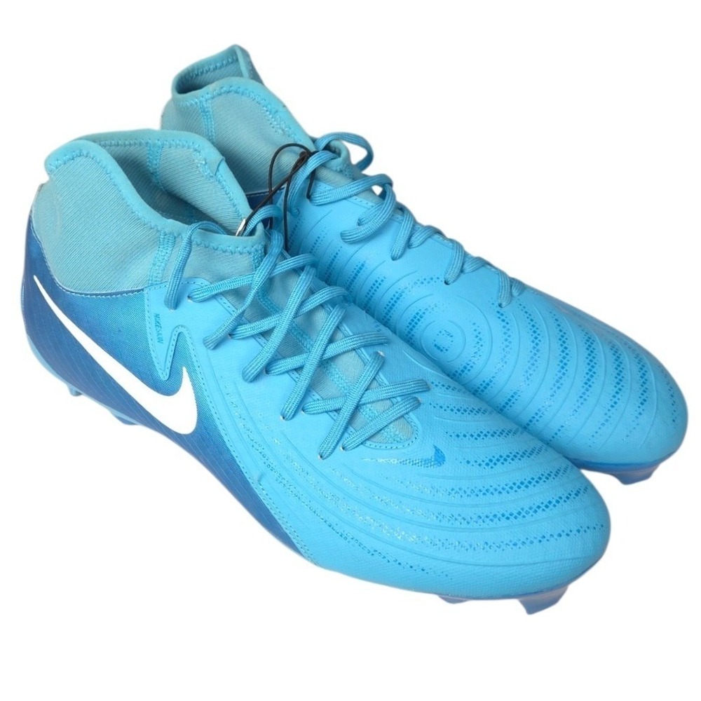 Nike Phantom Luna 2 Academy FG MG Soccer Cleats Mens 11.5 Blue Fury High Top NEW
